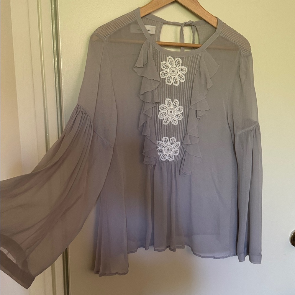 By Malene Birger Textured Gray Top
